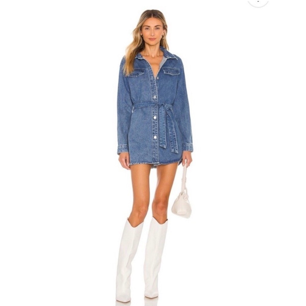 Revolve Superdown Kelsie Denim Dress, size large